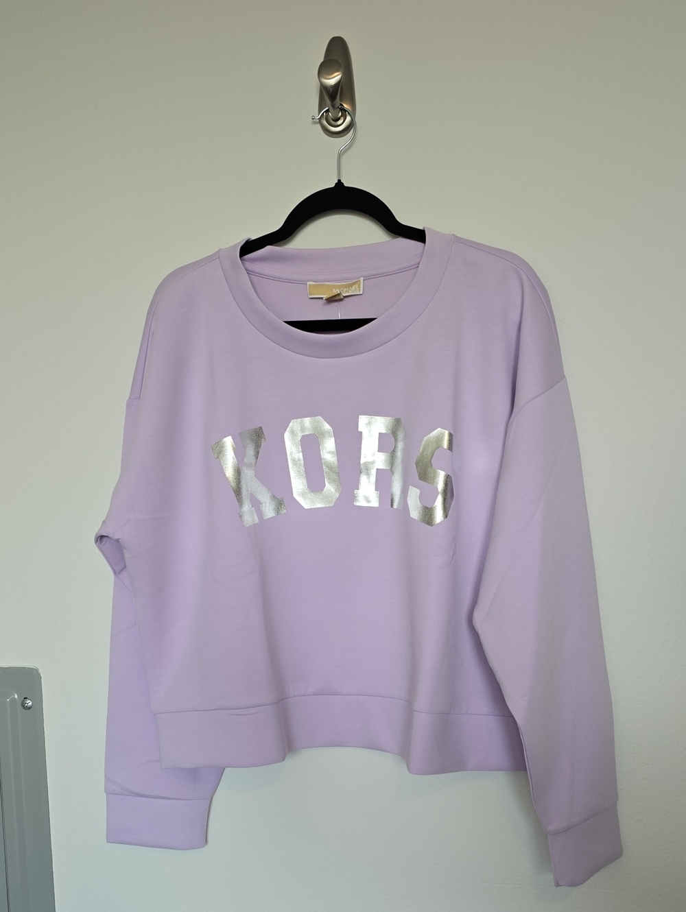 Michael Kors Lilac Crewneck with Metallic KORS Logo